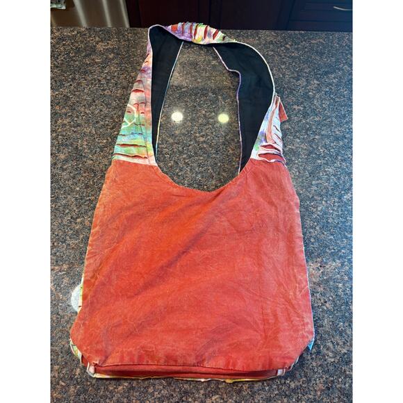 India Boutique Red Tie-Dye Boho Cotton Shoulder/Crossbody Bag - Picture 2 of 11